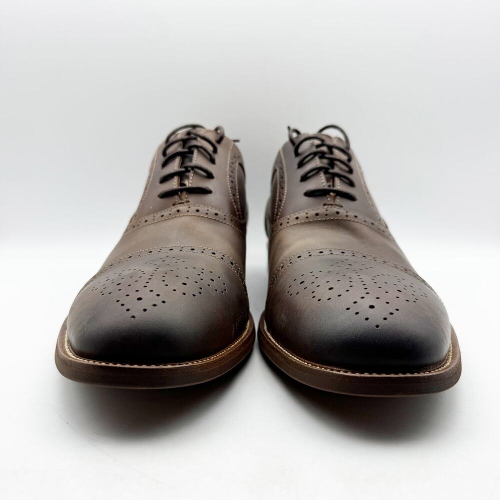 Florsheim Mens Cap Toe Bal Oxford Shoe Size 14M Brown Leather Lace Up NWOB - Picture 10 of 13